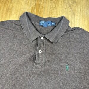 Polo Ralph Lauren Short Sleeve Pique Polo Shirt Mens XXL Brown Casual Preppy